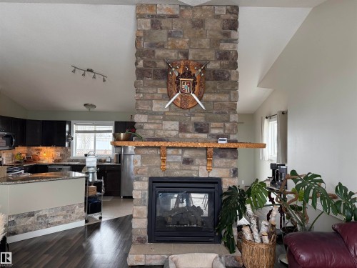 9621 100 Ave, Lac La Biche, AB - Indoor Photo Showing Living Room With Fireplace