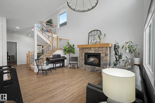 34 Riverhill Crescent, St. Albert, AB - Indoor Photo Showing Other Room With Fireplace