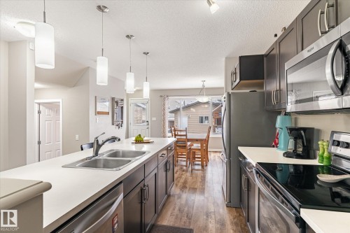4320 Prowse Link Link, Edmonton, AB - Indoor Photo Showing Kitchen With Double Sink With Upgraded Kitchen