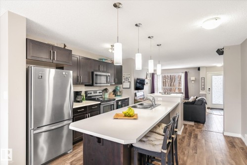 4320 Prowse Link Link, Edmonton, AB - Indoor Photo Showing Kitchen With Double Sink With Upgraded Kitchen