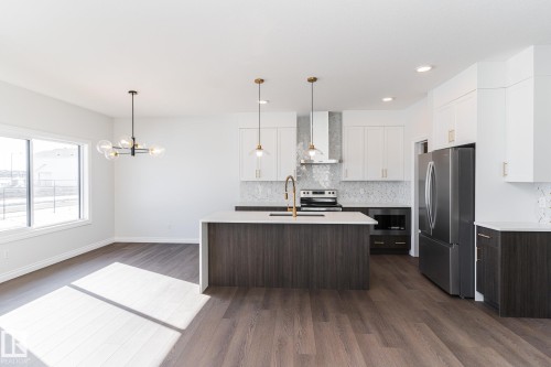 911 18 Avenue, Edmonton, AB - Indoor Photo Showing Kitchen With Upgraded Kitchen
