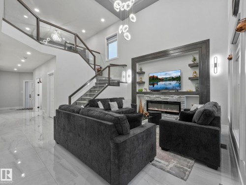 4703 41 Street, Beaumont, AB - Indoor With Fireplace