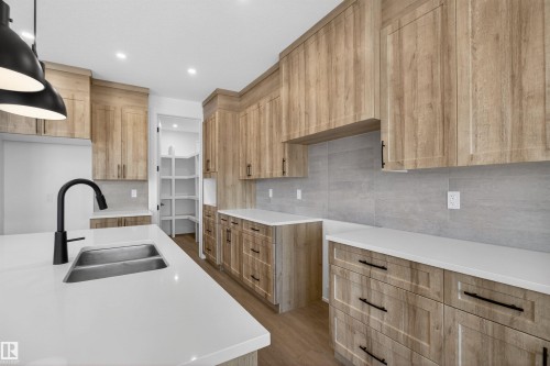 16716 34 Avenue, Edmonton, AB - Indoor Photo Showing Kitchen With Double Sink