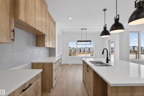 16716 34 Avenue, Edmonton, AB - Indoor Photo Showing Kitchen With Double Sink