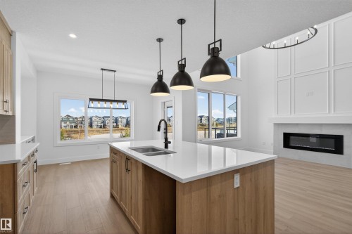 16716 34 Avenue, Edmonton, AB - Indoor Photo Showing Kitchen With Double Sink