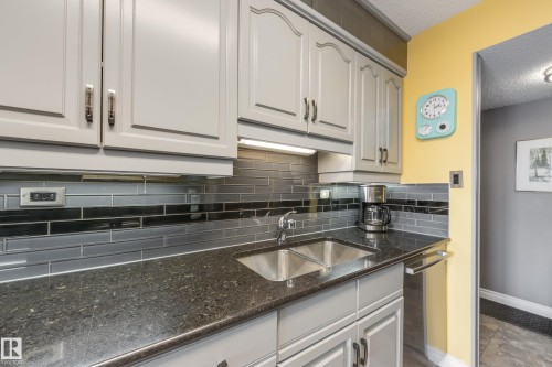 1406 12303 Jasper Avenue, Edmonton, AB - Indoor Photo Showing Kitchen With Double Sink