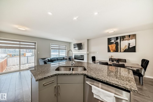2329 82 Street, Edmonton, AB - Indoor Photo Showing Kitchen With Double Sink