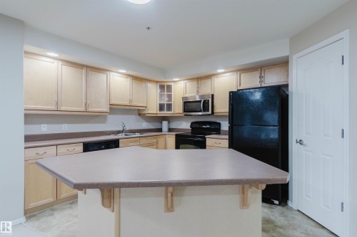 204 1320 Rutherford Road, Edmonton, AB - Indoor Photo Showing Kitchen With Double Sink