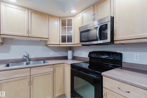 204 1320 Rutherford Road, Edmonton, AB - Indoor Photo Showing Kitchen With Double Sink