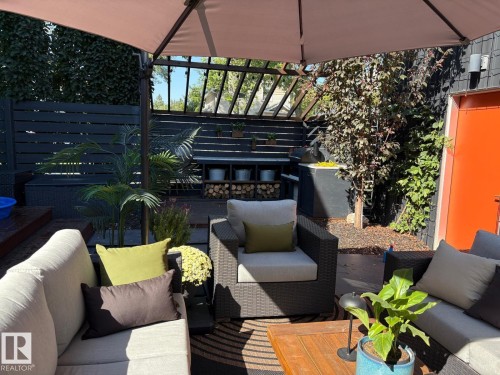 10958 80 Avenue, Edmonton, AB -  Photo Showing Living Room With Fireplace