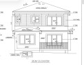 Architectural Drawing, Rear Elevation. Detailing exterior dimensions, materials, and features of the property - 2 Edgefield Way, St. Albert, AB  - Other 