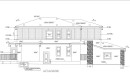 Architectural Drawing, Left Elevation. Illustrating the exterior composition and dimensions of the property - 2 Edgefield Way, St. Albert, AB  - Other 