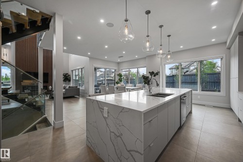 5121 Woolsey Link, Edmonton, AB - Indoor Photo Showing Kitchen With Double Sink With Upgraded Kitchen