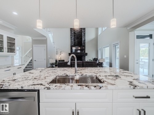1606 Adamson Close, Edmonton, AB - Indoor Photo Showing Kitchen With Upgraded Kitchen