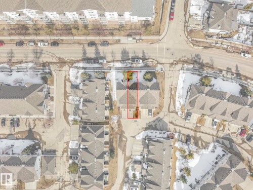 Aerial view of the property, featuring a paved driveway and a clear perimeter - 175 150 Edwards Drive, Edmonton, AB - Other