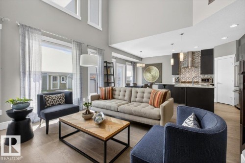 17851 8 Avenue, Edmonton, AB - Indoor Photo Showing Living Room