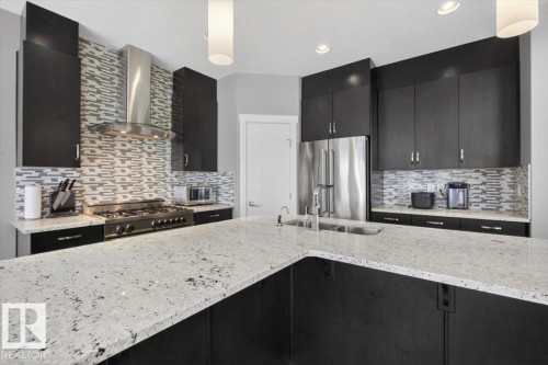 17851 8 Avenue, Edmonton, AB - Indoor Photo Showing Kitchen With Upgraded Kitchen