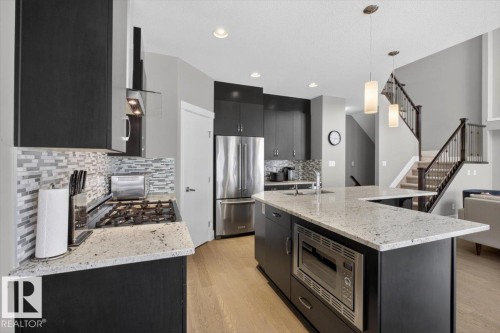 17851 8 Avenue, Edmonton, AB - Indoor Photo Showing Kitchen With Double Sink With Upgraded Kitchen