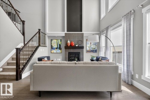 17851 8 Avenue, Edmonton, AB - Indoor Photo Showing Other Room With Fireplace