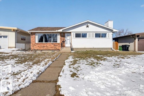 Front exterior showcasing a brick and siding facade with a pitched roof - 13508 81 Street, Edmonton, AB - Outdoor