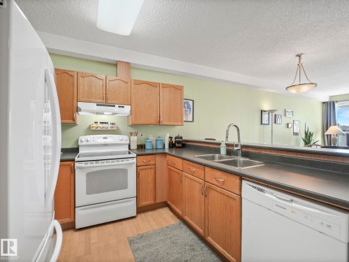 103 9120 156 Street Nw, Edmonton, AB - Indoor Photo Showing Kitchen With Double Sink