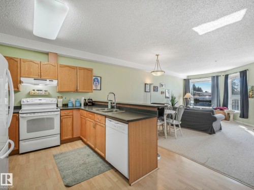 103 9120 156 Street Nw, Edmonton, AB - Indoor Photo Showing Kitchen With Double Sink