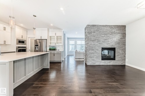 5630 Juchli Avenue, Edmonton, AB - Indoor Photo Showing Other Room With Fireplace