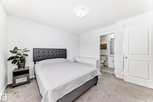 Carpeted room with light-colored walls and a textured ceiling - 2505 14 Avenue, Edmonton, AB - Indoor Photo Showing Bedroom