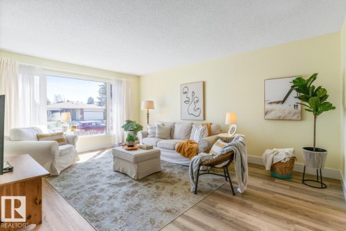 6908 19 Avenue, Edmonton, AB - Indoor Photo Showing Living Room