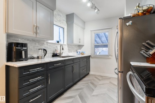 11208 66 Street, Edmonton, AB - Indoor Photo Showing Kitchen With Upgraded Kitchen