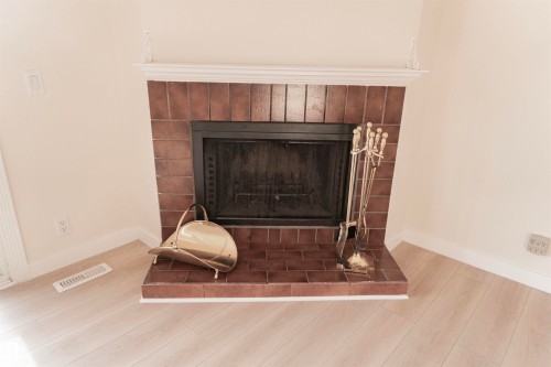 14017 121 Street, Edmonton, AB - Indoor Photo Showing Living Room With Fireplace