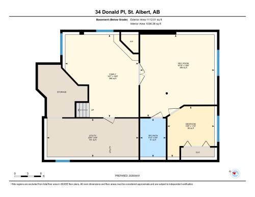 Floor plan - 34 Donald Place, St. Albert, AB - Other