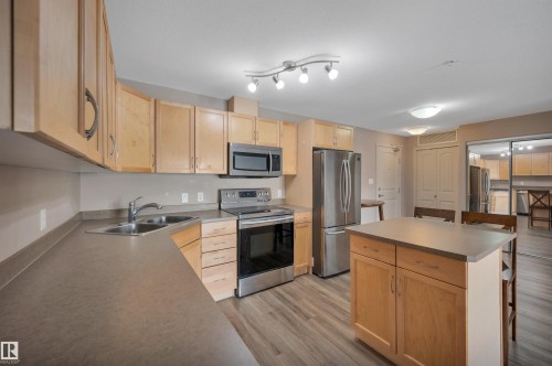 238 2096 Blackmud Creek Drive, Edmonton, AB - Indoor Photo Showing Kitchen With Double Sink