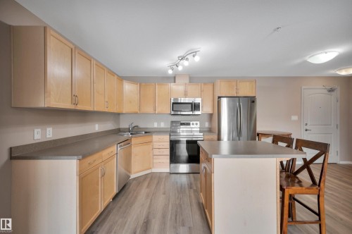 238 2096 Blackmud Creek Drive, Edmonton, AB - Indoor Photo Showing Kitchen With Double Sink