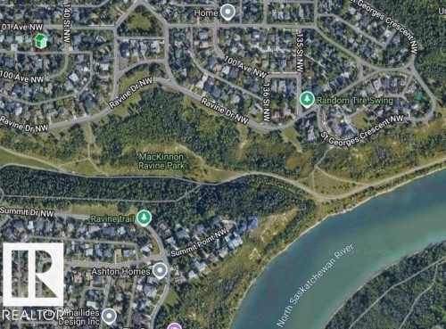 Aerial Map. Depicting the geographic position and surrounding features of the property - 14013 101 Avenue, Edmonton, AB 
