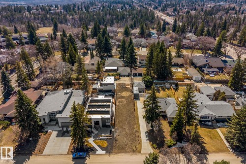 Expansive residential lot surrounded by mature evergreen trees - 14013 101 Avenue, Edmonton, AB 