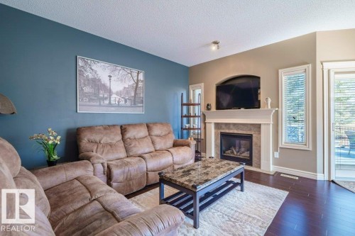 2241 Austin Way, Edmonton, AB - Indoor Photo Showing Living Room With Fireplace