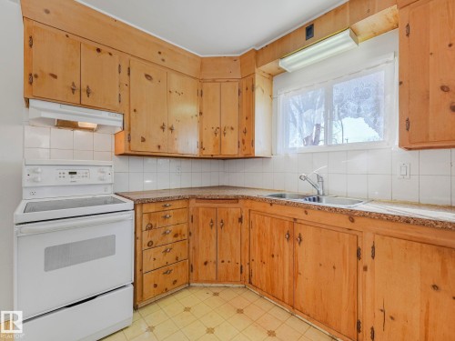 12245 96 Street, Edmonton, AB - Indoor Photo Showing Kitchen With Double Sink