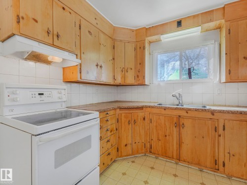 12245 96 Street, Edmonton, AB - Indoor Photo Showing Kitchen With Double Sink