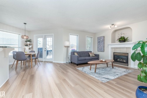 91 Appleton Crescent, Sherwood Park, AB - Indoor Photo Showing Living Room With Fireplace