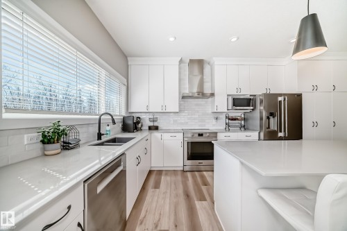 6259 175 Avenue, Edmonton, AB - Indoor Photo Showing Kitchen With Stainless Steel Kitchen With Double Sink With Upgraded Kitchen