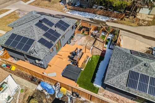 Contemporary residence with multiple rooftop solar panel arrays - 13635 108 Avenue, Edmonton, AB - 