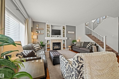12927 202 Street, Edmonton, AB - Indoor Photo Showing Living Room With Fireplace