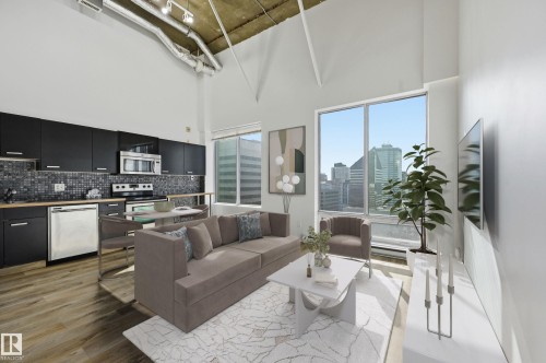 1805 10024 Jasper Avenue, Edmonton, AB - Indoor Photo Showing Kitchen