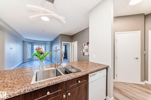 105 4316 139 Avenue, Edmonton, AB - Indoor Photo Showing Kitchen With Double Sink