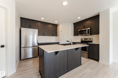2653 196A, Edmonton, AB - Indoor Photo Showing Kitchen With Double Sink