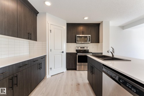 2653 196A, Edmonton, AB - Indoor Photo Showing Kitchen With Double Sink With Upgraded Kitchen