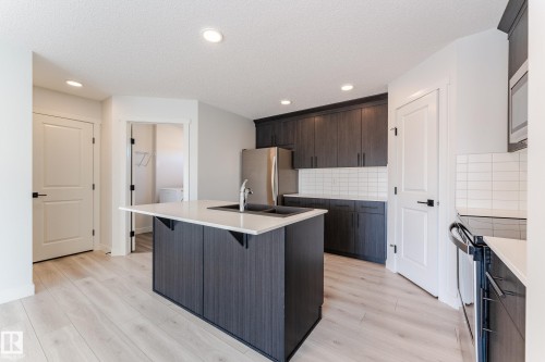 2653 196A, Edmonton, AB - Indoor Photo Showing Kitchen With Double Sink With Upgraded Kitchen