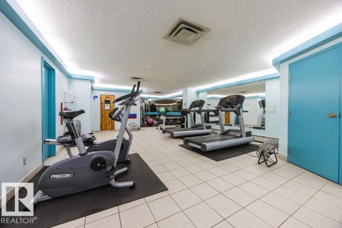 1702 13910 Stony Plain Road, Edmonton, AB - Indoor Photo Showing Gym Room