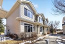 Townhome exterior featuring horizontal siding and gabled rooflines - 18 6032 38 Avenue, Edmonton, AB  - Outdoor 